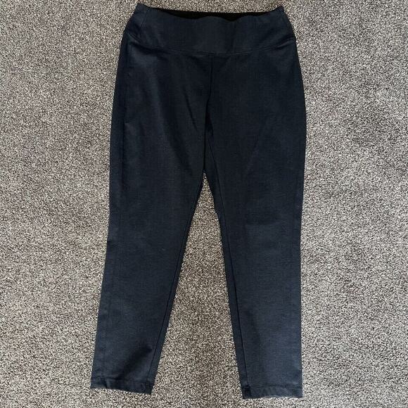 Womens APT 9 Navy Mid Rise Leggings Size Large Large Waist Band - Picture 11 of 11